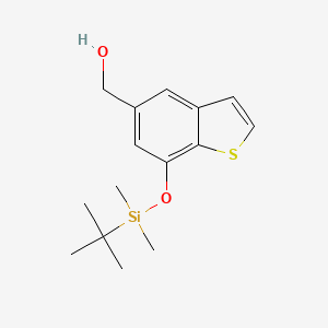 (7-{[tert-Butyl(dimethyl)silyl]oxy}-1-benzothiophen-5-yl)methanol