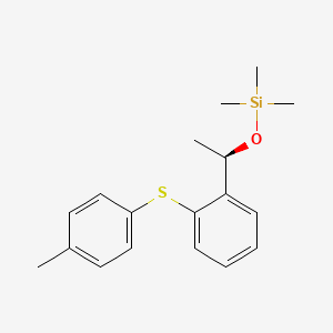 molecular formula C18H24OSSi B14207668 Silane, trimethyl[(1R)-1-[2-[(4-methylphenyl)thio]phenyl]ethoxy]- CAS No. 835626-62-5