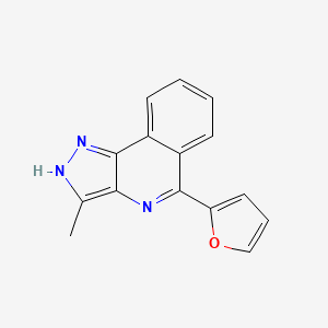 molecular formula C15H11N3O B14207670 1H-Pyrazolo[4,3-c]isoquinoline, 5-(2-furanyl)-3-methyl- CAS No. 824968-47-0