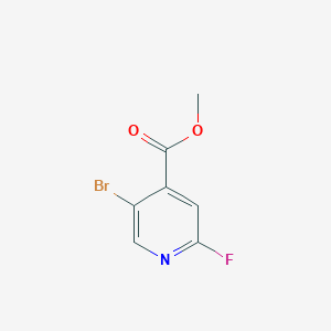 molecular formula C7H5BrFNO2 B1420768 5-溴-2-氟异烟酸甲酯 CAS No. 1214375-45-7