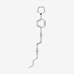 molecular formula C20H23N B14207681 1-[4-(Dec-3-ene-1,5-diyn-1-yl)phenyl]pyrrolidine CAS No. 823227-94-7