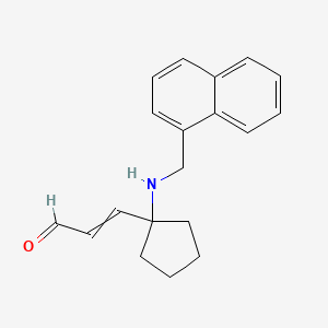 molecular formula C19H21NO B14207688 3-(1-{[(Naphthalen-1-yl)methyl]amino}cyclopentyl)prop-2-enal CAS No. 824421-60-5