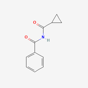 molecular formula C11H11NO2 B14207699 Benzamide, N-(cyclopropylcarbonyl)- CAS No. 756488-67-2