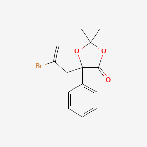 molecular formula C14H15BrO3 B14207712 5-(2-Bromoprop-2-en-1-yl)-2,2-dimethyl-5-phenyl-1,3-dioxolan-4-one CAS No. 830341-91-8