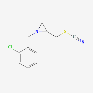 Thiocyanic acid, [1-[(2-chlorophenyl)methyl]-2-aziridinyl]methyl ester