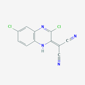 molecular formula C11H4Cl2N4 B14207850 (3,6-Dichloroquinoxalin-2(1H)-ylidene)propanedinitrile CAS No. 821009-82-9