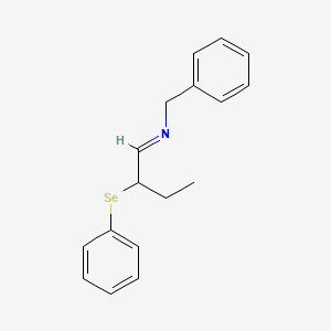 Benzenemethanamine, N-[2-(phenylseleno)butylidene]-