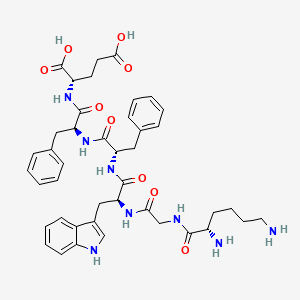 L-Lysylglycyl-L-tryptophyl-L-phenylalanyl-L-phenylalanyl-L-glutamic acid