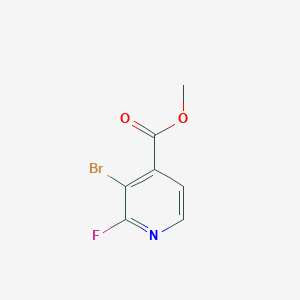 molecular formula C7H5BrFNO2 B1420786 甲基3-溴-2-氟异尼古丁酸酯 CAS No. 1214325-32-2