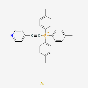 gold;tris(4-methylphenyl)-(2-pyridin-4-ylethynyl)phosphanium