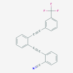 2-[(2-{[3-(Trifluoromethyl)phenyl]ethynyl}phenyl)ethynyl]benzonitrile