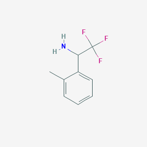 molecular formula C9H10F3N B1420805 2,2,2-三氟-1-(邻甲苯基)乙胺 CAS No. 387-88-2