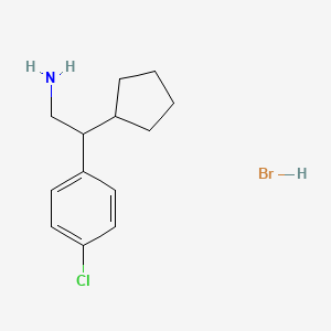 B1420807 [2-(4-Chlorophenyl)-2-cyclopentylethyl]amine hydrobromide CAS No. 1211483-99-6