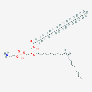 molecular formula C39H76NO8P B1420811 2-氮杂环乙基(2R)-3-[(~2~H_31_)十六烷酰氧基]-2-{[(9Z)-十八碳-9-烯酰]氧基}丙基磷酸酯 CAS No. 326495-44-7