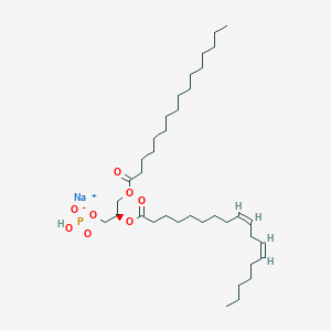 B1420814 Sodium (2R)-3-(hexadecanoyloxy)-2-{[(9Z,12Z)-octadeca-9,12-dienoyl]oxy}propyl hydrogen phosphate CAS No. 322647-59-6