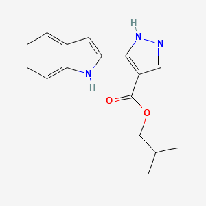 2-Methylpropyl 3-(2H-indol-2-ylidene)-2,3-dihydro-1H-pyrazole-4-carboxylate