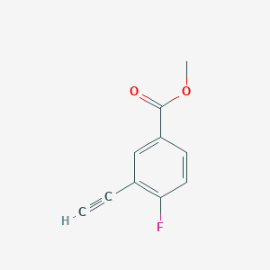 molecular formula C10H7FO2 B1420818 3-乙炔基-4-氟苯甲酸甲酯 CAS No. 1263286-05-0
