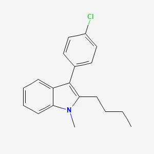 2-Butyl-3-(4-chlorophenyl)-1-methyl-1H-indole