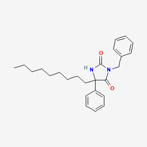 2,4-Imidazolidinedione, 5-nonyl-5-phenyl-3-(phenylmethyl)-