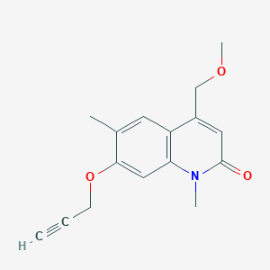 2(1H)-Quinolinone, 4-(methoxymethyl)-1,6-dimethyl-7-(2-propynyloxy)-