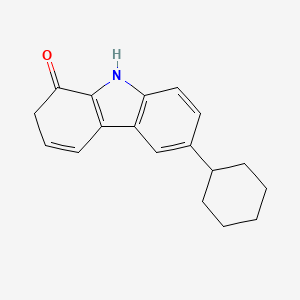 molecular formula C18H19NO B1420822 6-环己基-2,9-二氢-1H-咔唑-1-酮 CAS No. 1233641-89-8