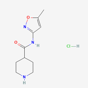 molecular formula C10H16ClN3O2 B1420824 N-(5-甲基-1,2-恶唑-3-基)哌啶-4-甲酰胺盐酸盐 CAS No. 1221724-43-1