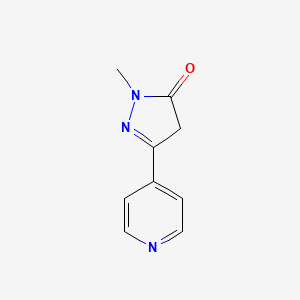 molecular formula C9H9N3O B1420833 1-甲基-3-(吡啶-4-基)-4,5-二氢-1H-吡唑-5-酮 CAS No. 1221723-78-9