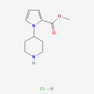 molecular formula C11H17ClN2O2 B1420838 1-(哌啶-4-基)-1H-吡咯-2-甲酸甲酯盐酸盐 CAS No. 1240528-40-8