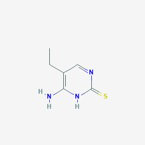 molecular formula C6H9N3S B142084 6-amino-5-ethyl-1H-pyrimidine-2-thione CAS No. 158495-86-4