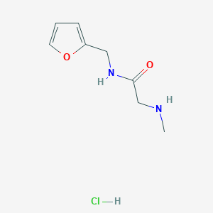 molecular formula C8H13ClN2O2 B1420841 N-(呋喃-2-基甲基)-2-(甲基氨基)乙酰胺盐酸盐 CAS No. 1220035-59-5