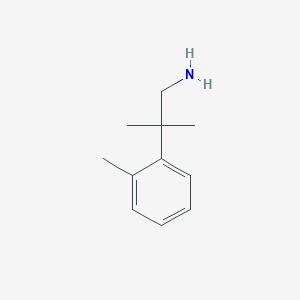 molecular formula C11H17N B1420845 2-Methyl-2-(2-methylphenyl)propan-1-amine CAS No. 1176768-39-0