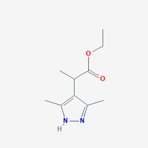 molecular formula C10H16N2O2 B1420846 2-(3,5-二甲基-1H-吡唑-4-基)丙酸乙酯 CAS No. 1268715-45-2