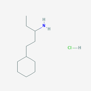 molecular formula C11H24ClN B1420847 1-环己基戊烷-3-胺盐酸盐 CAS No. 1221722-49-1