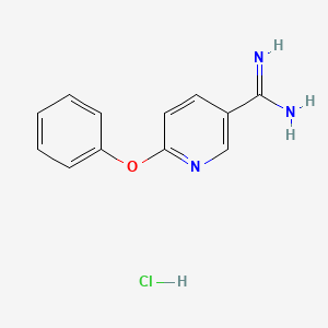molecular formula C12H12ClN3O B1420851 6-苯氧基吡啶-3-甲酰胺盐酸盐 CAS No. 1221725-77-4