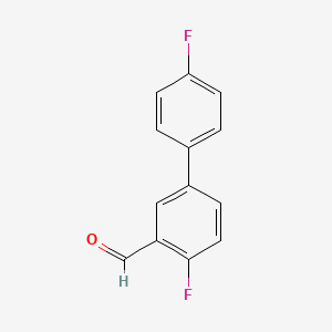 molecular formula C13H8F2O B1420862 4,4'-二氟-[1,1'-联苯]-3-甲醛 CAS No. 1183780-71-3