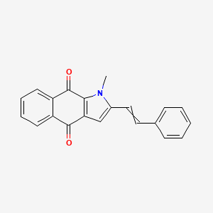 1-Methyl-2-(2-phenylethenyl)-1H-benzo[f]indole-4,9-dione