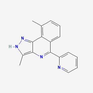 1H-Pyrazolo[4,3-c]isoquinoline, 3,9-dimethyl-5-(2-pyridinyl)-