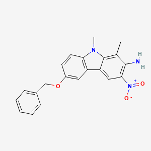 6-(Benzyloxy)-1,9-dimethyl-3-nitro-9H-carbazol-2-amine