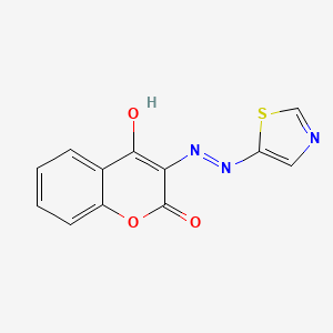 3-[2-(1,3-Thiazol-5-yl)hydrazinylidene]-2H-1-benzopyran-2,4(3H)-dione