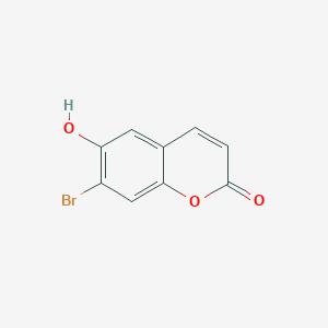 molecular formula C9H5BrO3 B14208765 7-Bromo-6-hydroxy-2H-1-benzopyran-2-one CAS No. 918300-48-8