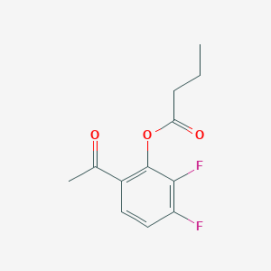 6-Acetyl-2,3-difluorophenyl butanoate