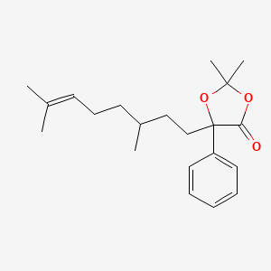 5-(3,7-Dimethyloct-6-EN-1-YL)-2,2-dimethyl-5-phenyl-1,3-dioxolan-4-one