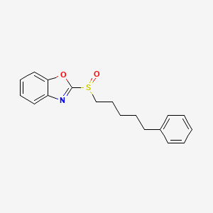 molecular formula C18H19NO2S B14208835 2-(5-Phenylpentane-1-sulfinyl)-1,3-benzoxazole CAS No. 832077-68-6