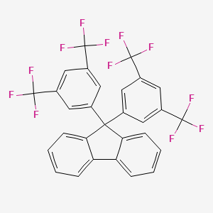 molecular formula C29H14F12 B14208845 9,9-Bis[3,5-bis(trifluoromethyl)phenyl]-9H-fluorene CAS No. 817638-55-4