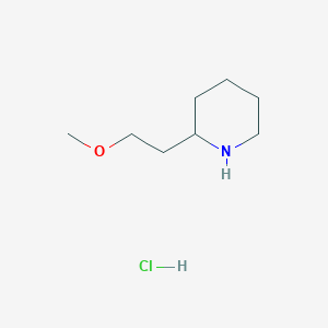 molecular formula C8H18ClNO B1420887 2-(2-甲氧基乙基)哌啶盐酸盐 CAS No. 1185088-10-1
