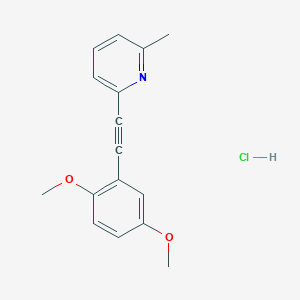 2-[2-(2,5-Dimethoxyphenyl)ethynyl]-6-methylpyridine;hydrochloride