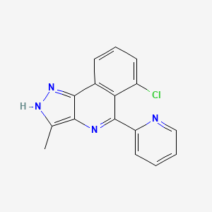 1H-Pyrazolo[4,3-c]isoquinoline, 6-chloro-3-methyl-5-(2-pyridinyl)-