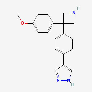 molecular formula C19H19N3O B14208881 4-{4-[3-(4-Methoxyphenyl)azetidin-3-yl]phenyl}-1H-pyrazole CAS No. 917899-24-2