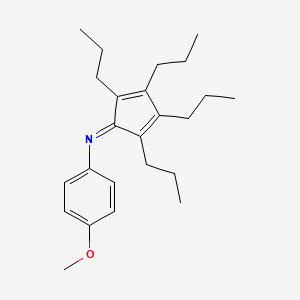 N-(4-methoxyphenyl)-2,3,4,5-tetrapropylcyclopenta-2,4-dien-1-imine