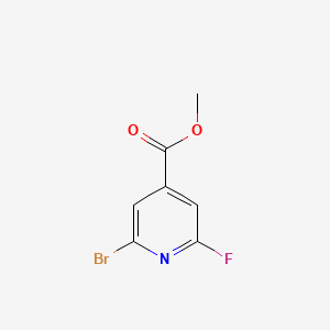 molecular formula C7H5BrFNO2 B1420889 Methyl 2-bromo-6-fluoroisonicotinate CAS No. 1214345-88-6